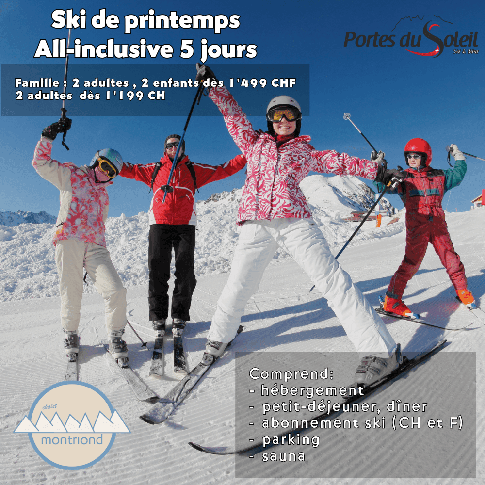 Offre Ski printemps Chalet Montriond — visuel 1